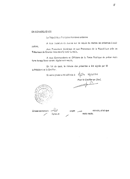 01 AVR. 1983 - Jugement Busato/Liotier - TGI. de Valence